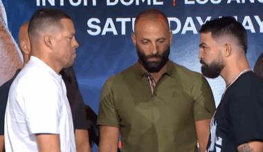 Nate Diaz and Mike Perry face off for the first time at MVP MMA press conference