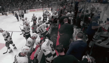NHL Coach showered with broken glass from fan during playoff game