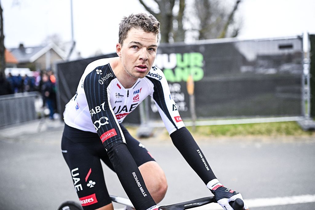 Belgian Florian Vermeersch of UAE Team Emirates-XRG pictured after the 'E3 Saxo Bank Classic' one day cycling race, 208,8km from and to Harelbeke, on Friday 27 March 2026. BELGA PHOTO JASPER JACOBS (Photo by JASPER JACOBS / BELGA MAG / Belga via AFP)