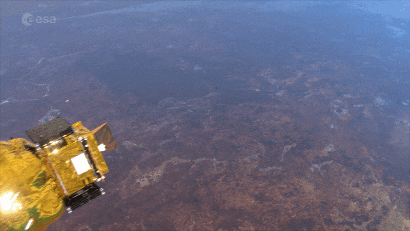 Smile delivered to space (artist impression, GIF)