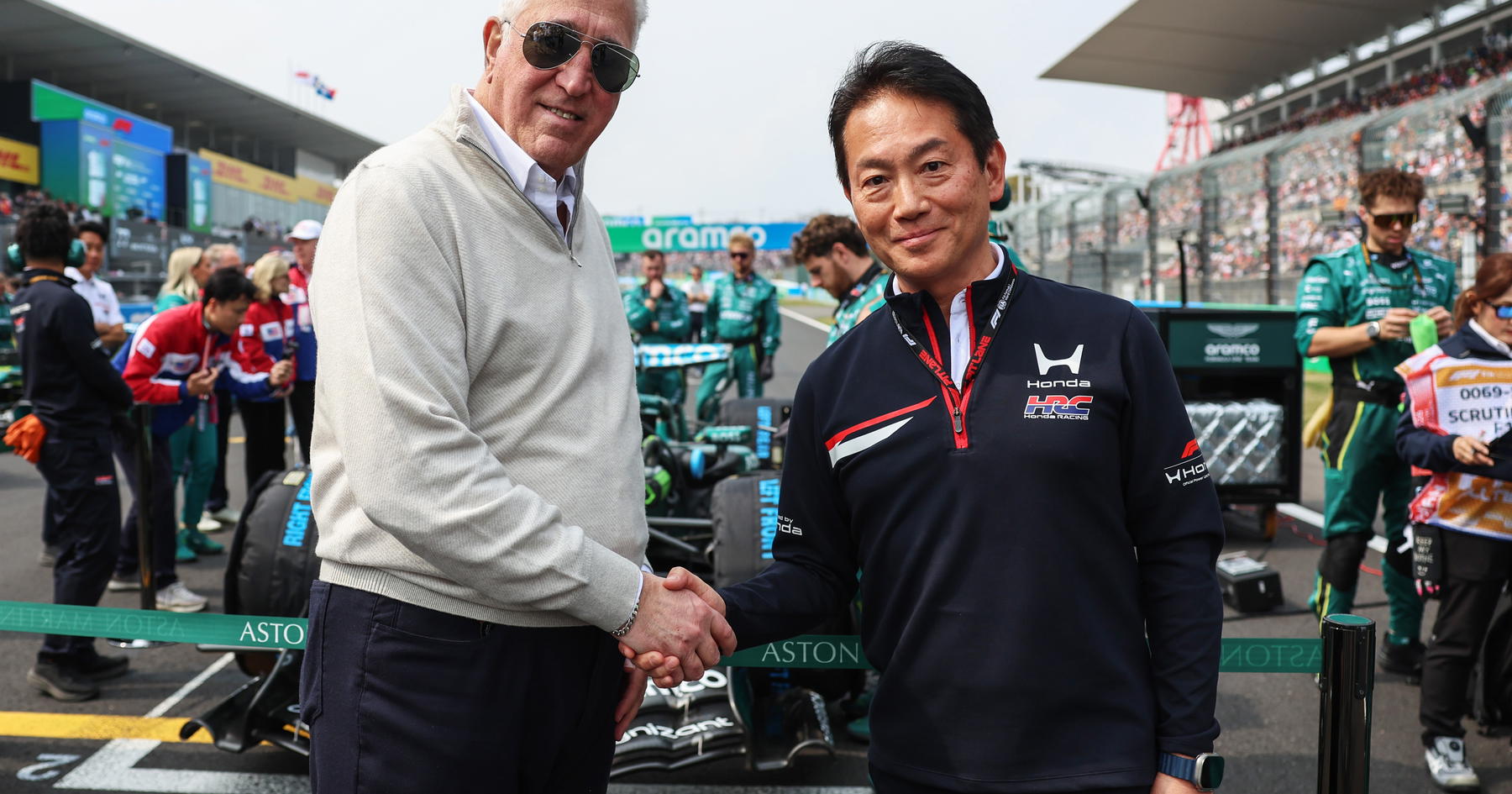 Aston Martin deny 'peace' handshake with Honda