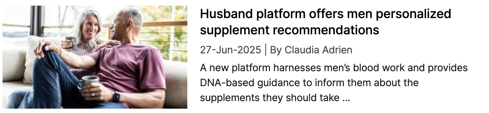 NutraIngredients coverage Husband platform