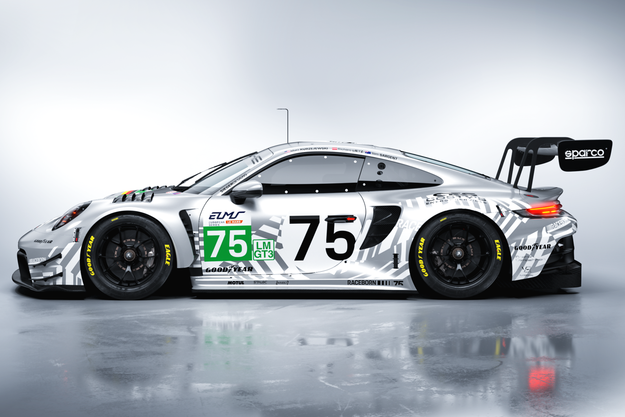 The Proton Competition Porsche 911 GT3 R that Tom Sargent will race in the European Le Mans Series.