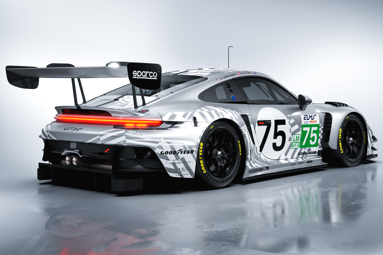 The Proton Competition Porsche 911 GT3 R that Tom Sargent will race in the European Le Mans Series.