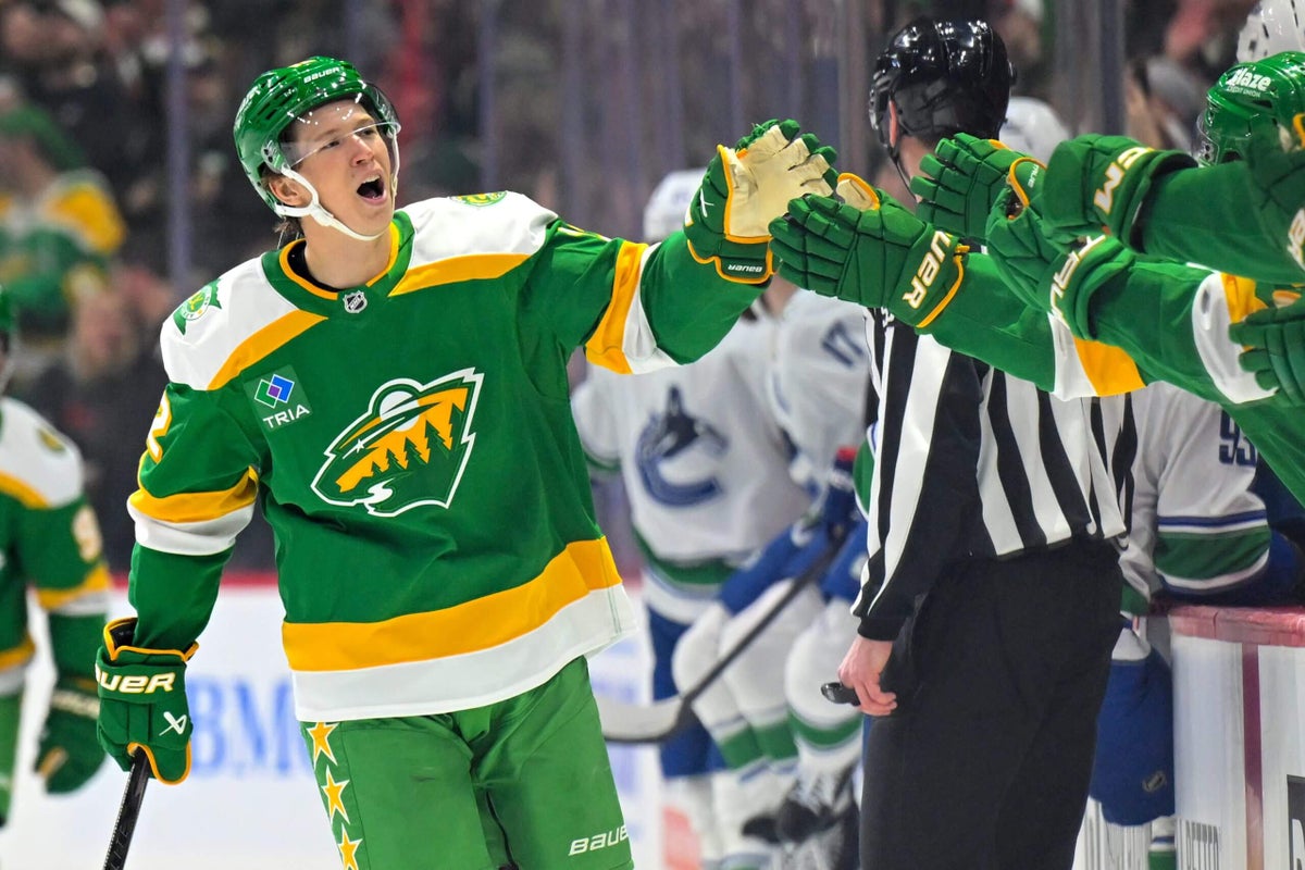 Boldy, Kaprizov each hit 40-goal mark, Hughes plus-4 in first game vs. Canucks: Takeaways