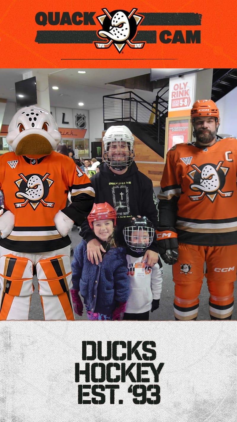 The Ducks' new augmented reality activation allows visitors to pose virtually for photos with Ducks players or the team’s mascot.