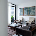 CB's Apartment / Julia Peres.Co Arquitetura - Interior Photography, Living Room, Sofa, Wood, Table, Lighting, Chair