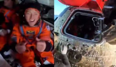 New video shows recovery team reaching Artemis II crew