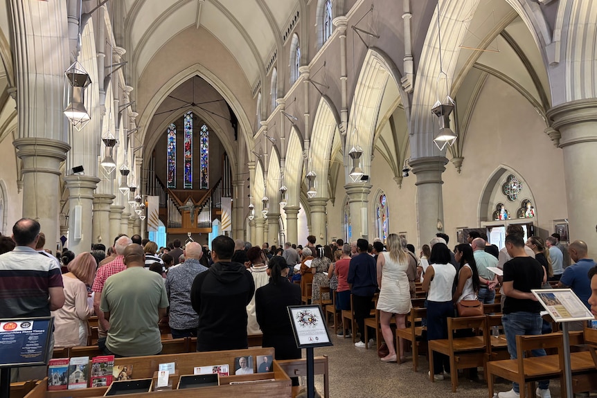 A crowded cathedral on good friday