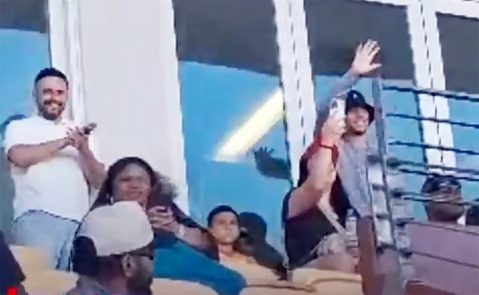Jarome Luai, pictured here at a local league game in Port Moresby.