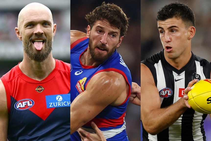 Max Gawn, Marcus Bontempelli and Nick Daicos