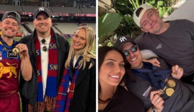 Jules Neale continues to support Ben Crosley. Image: Instagram