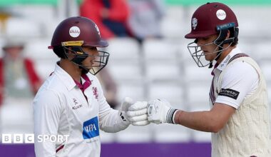 Josh Thomas and Archie Vaughan bump fists