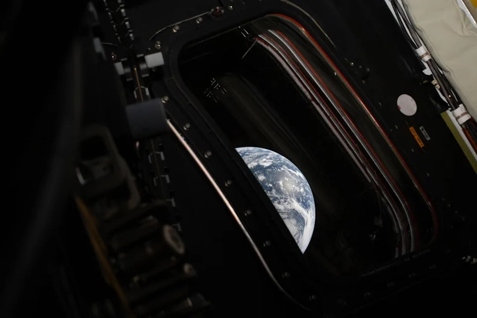 A view of Earth taken by NASA astronaut and Artemis II commander Reid Wiseman from one of the Orion spacecraft's four main windows on April 2. Source: NASA/Reid Wiseman

