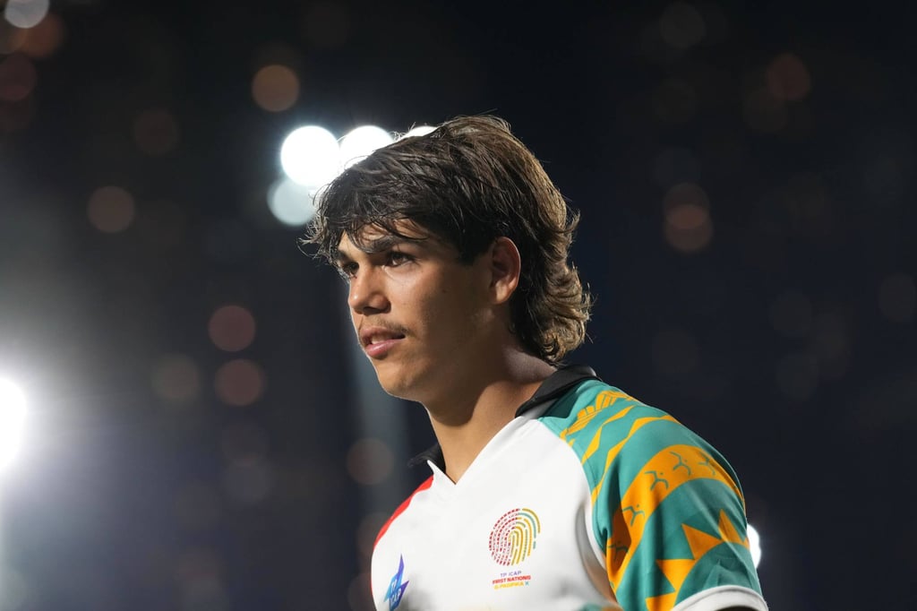 Bailey Roberts-Lintmeijer gaining his first taste of rugby 10s. Photo: Karma Lo