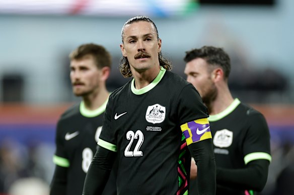 Socceroos midfielder Jackson Irvine.