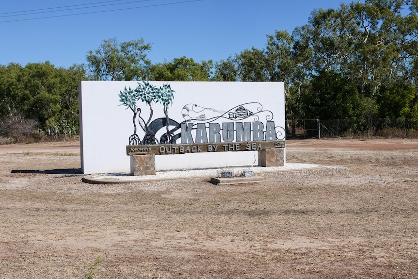 sign that says karumba.