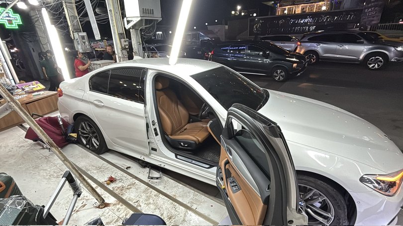 An American and two Indians were also taken to hospital after the incident.