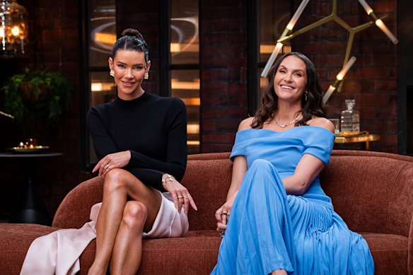 Brittany Hockley and Laura Byrne, co-hosts of MAFS: After the Dinner Party.
