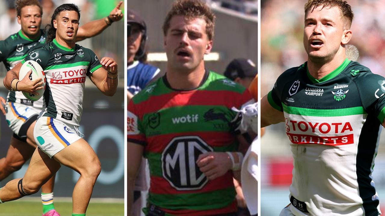 Canberra Raiders def. South Sydney Rabbitohs, Round 6, Kaeo Weekes try, Jye Gray injury, Latrell Mitchell, Hudson Young,