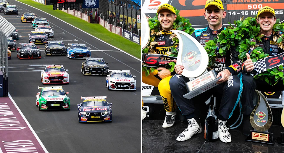 Supercars drivers and cars.