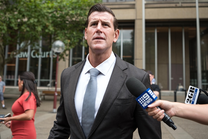 Ben Roberts-Smith in a suit and tie