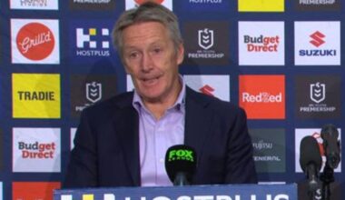 Craig Bellamy press conference after Melbourne Storm loss, Harry Grant, video, replay, reaction