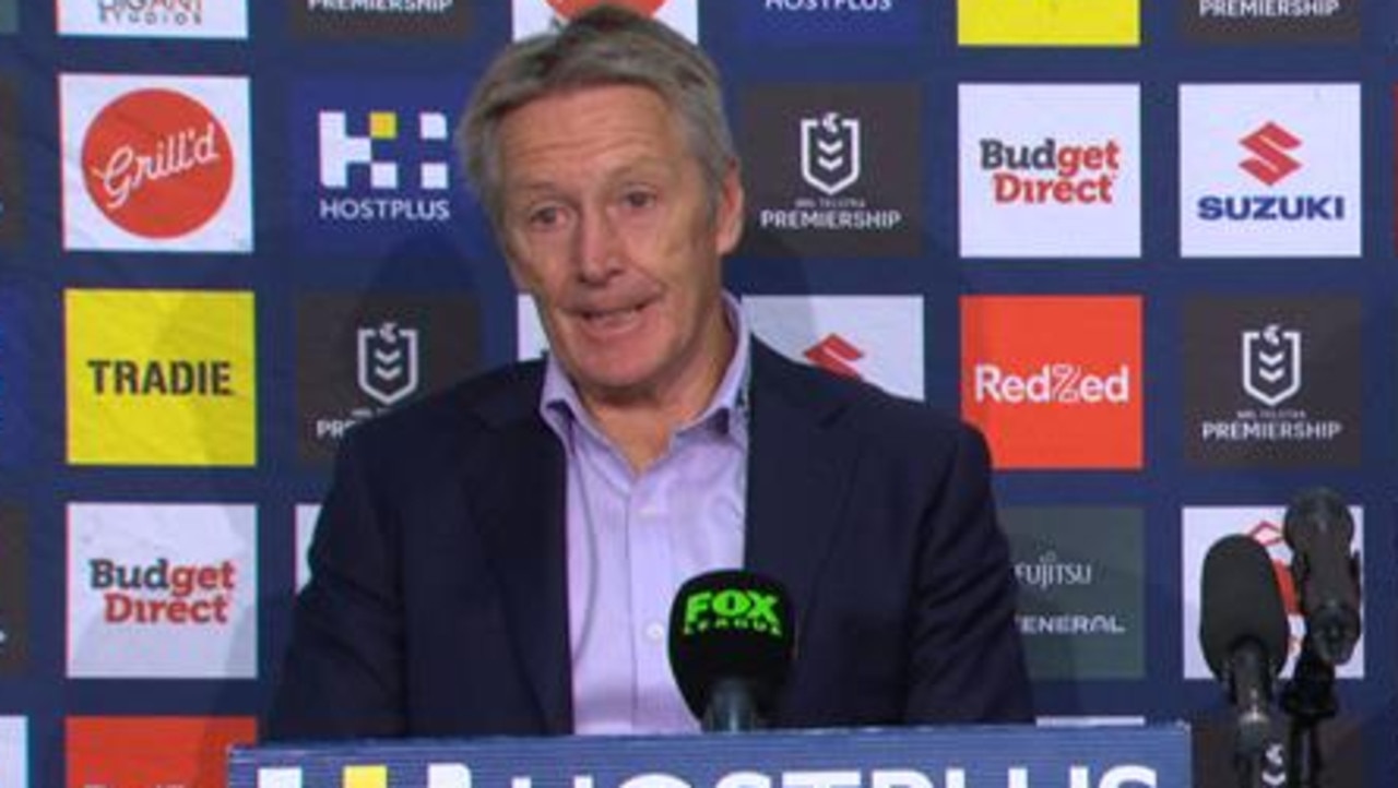 Craig Bellamy press conference after Melbourne Storm loss, Harry Grant, video, replay, reaction