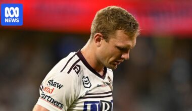 Tom Trbojevic suffers hamstring injury in Manly's 38-6 win over North Queensland