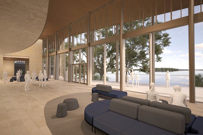 Concept images from inside the $39.2 million performing arts centre proposal. 
