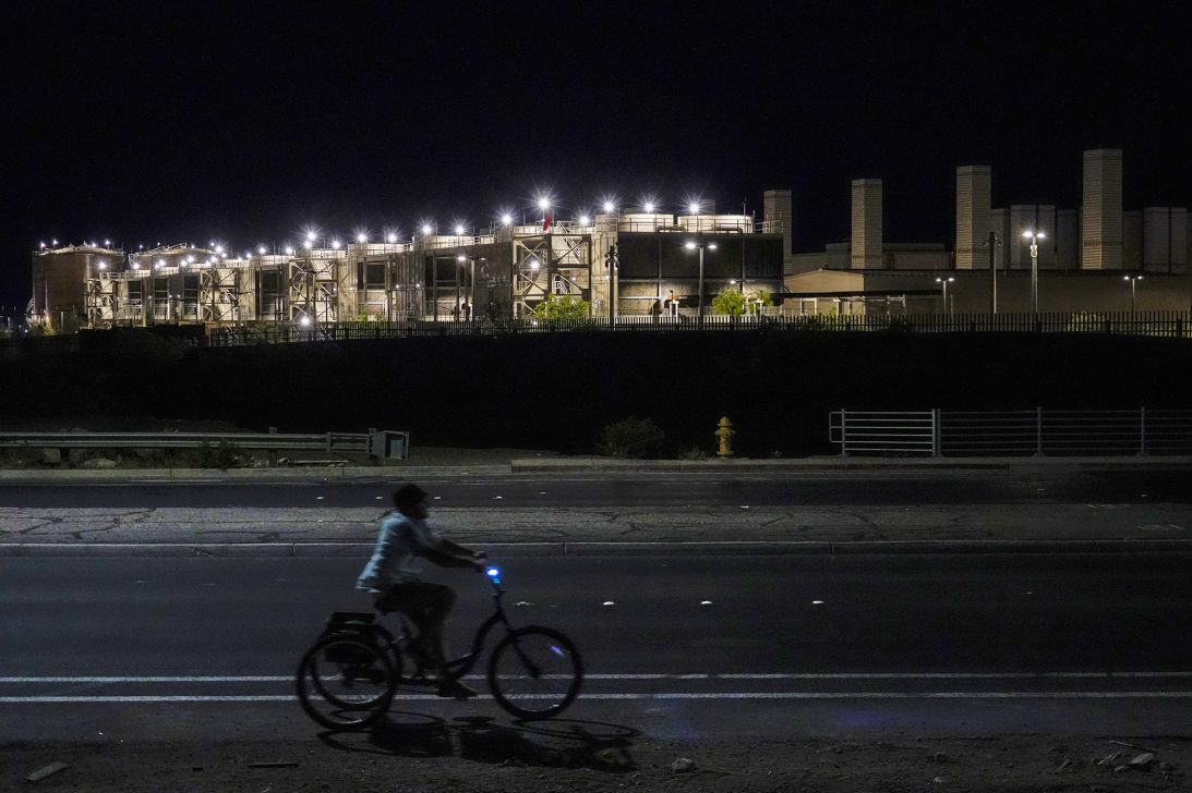 The exterior of a Google Data Center in Henderson, Nevada.