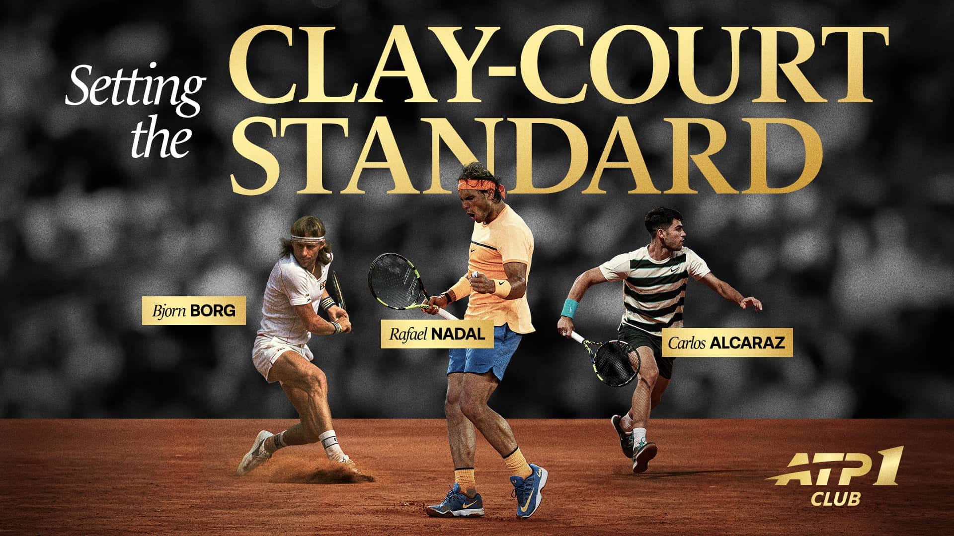 Rafael Nadal, Bjorn Borg and Carlos Alcaraz boast the Top 3 career winning percentages on clay.