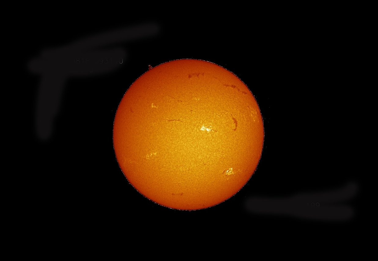 The Sun as it appeared in H-alpha on September 18, 2022. Solar physicists used the Daniel K. Inouye solar telescope to zero in on the active region at the lower right on September 19, 2022, at the end of a very busy week of solar activity. Courtesy CESAR Helios Observatory.