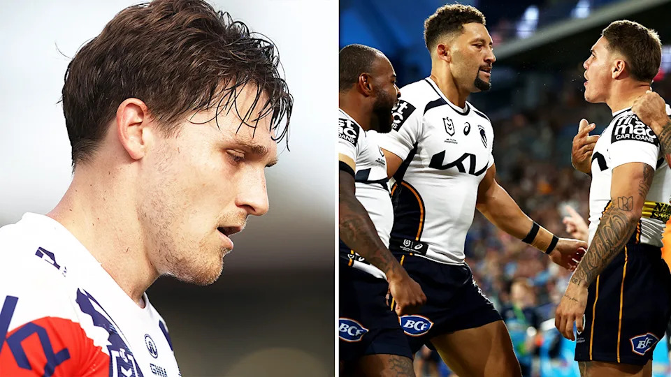 Broncos duo Ben Hunt and Reece Walsh (pictured far right) set to miss up to six weeks of footy, while Luke Metcalf (pictured left) failed to finish for the Warriors. (Images: Getty Images)