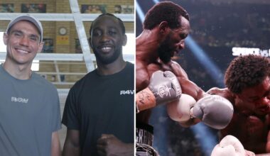 Tim Tszyu comes face-to-face with Terence Crawford as US megastar betting $10k on Errol Spence Jnr to beat Tszyu, video, latest news