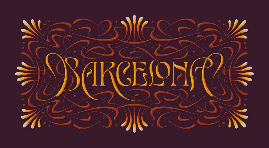 Barcelona lettering. Capturing the soul and spirit of the city with letterforms.