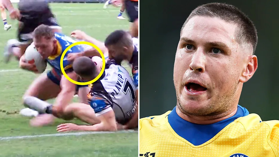 Mitchell Moses (pictured right) revealed why he didn't challenge this pivotal call on Jack Williams (pictured left). (Images: Fox Sports/Getty Images)