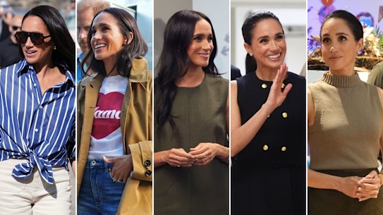 The changing looks of Meghan, Duchess of Sussex on her visit to Australia.