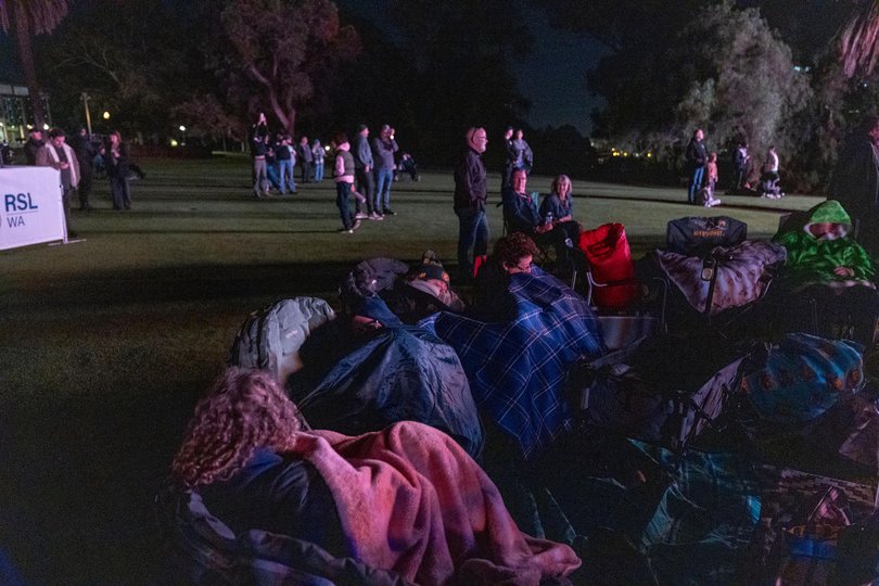 In the pre-dawn darkness, thousands gathered at Kings Park in Perth.