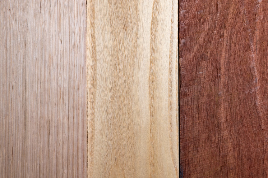 Three types of timber.