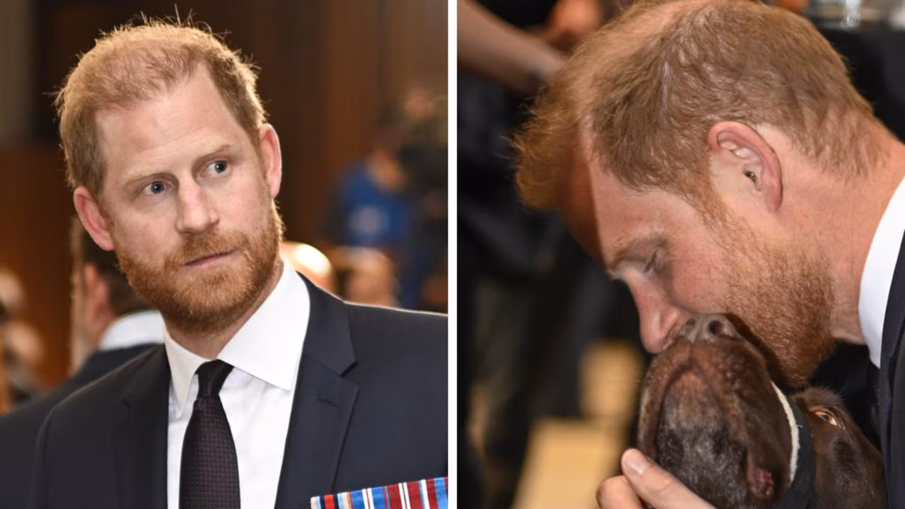 Prince Harry talks fatherhood, shows off footy skills on second day of Aussie trip