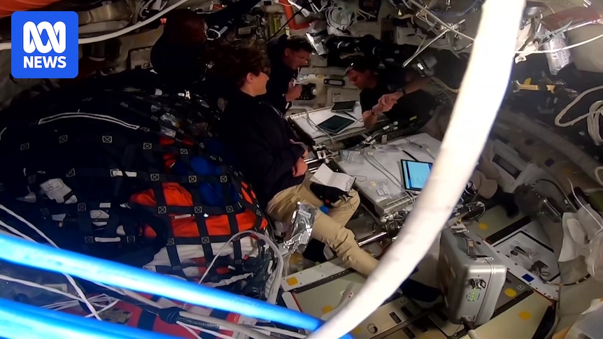 VIDEO: Artemis II crew suggests unnamed lunar craters be named Integrity and Carroll. - Australian Broadcasting Corporation