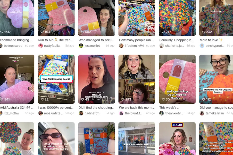 TikTok screenshot showing series of clips 
