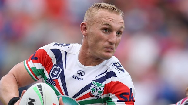 NEWCASTLE, AUSTRALIA - MARCH 21: Tanah Boyd of the Warriors with the ball during the round three NRL match between Newcastle Knights and New Zealand Warriors at McDonald Jones Stadium, on March 21, 2026, in Newcastle, Australia. (Photo by Scott Gardiner/Getty Images)
