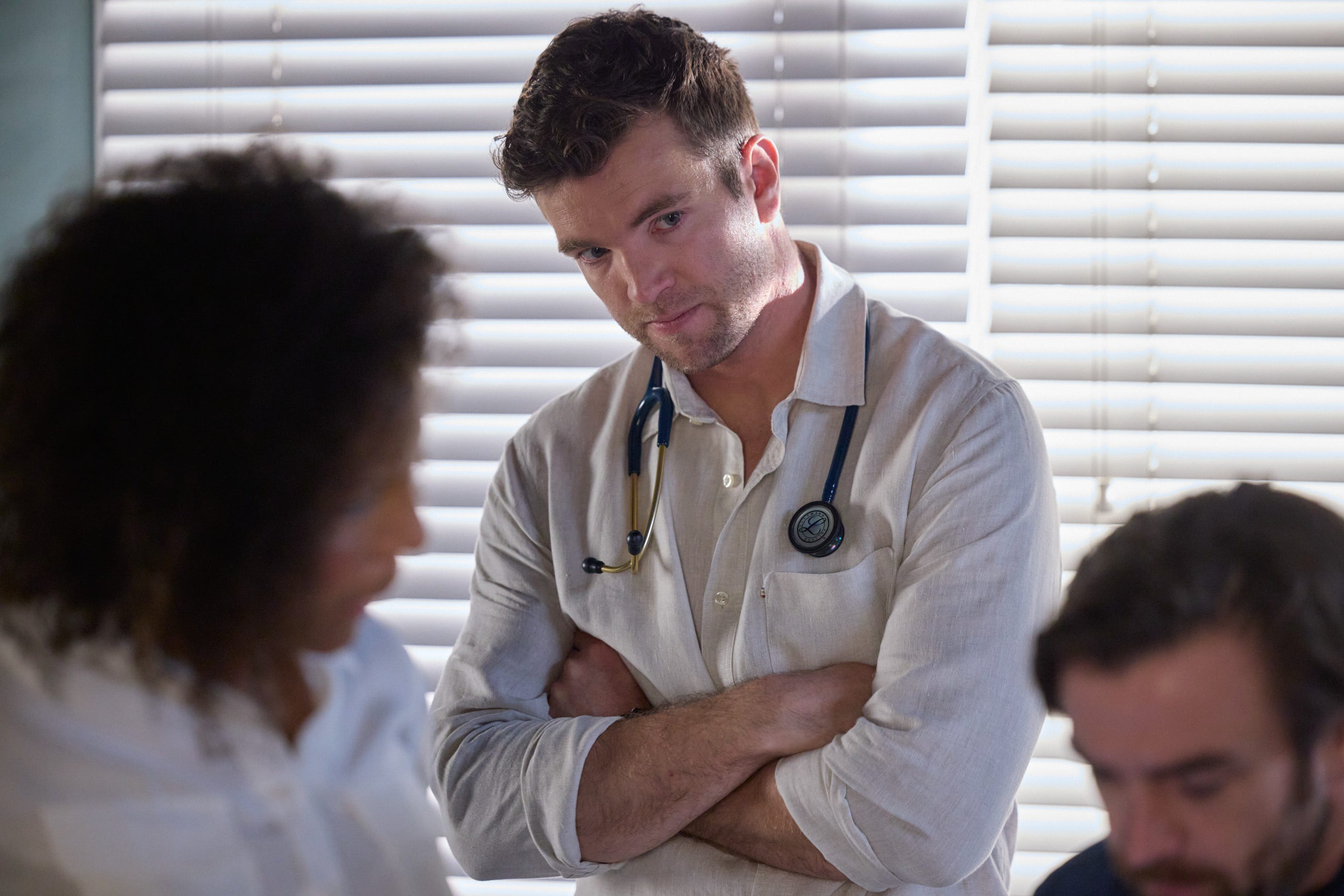 dr swan, levi fowler and remi carter in home and away