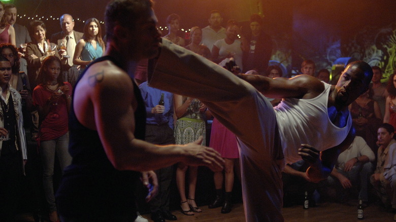 Isaiah delivers a kick in 