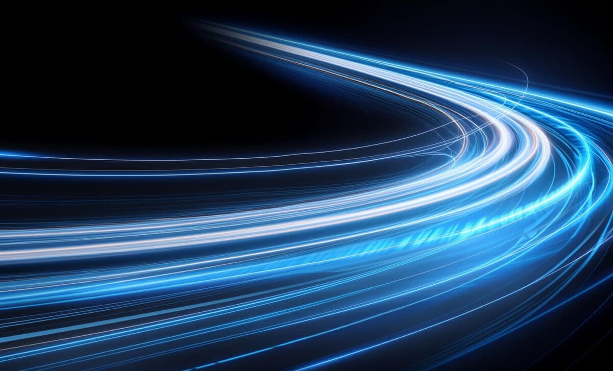 Blue Line On A Black Background