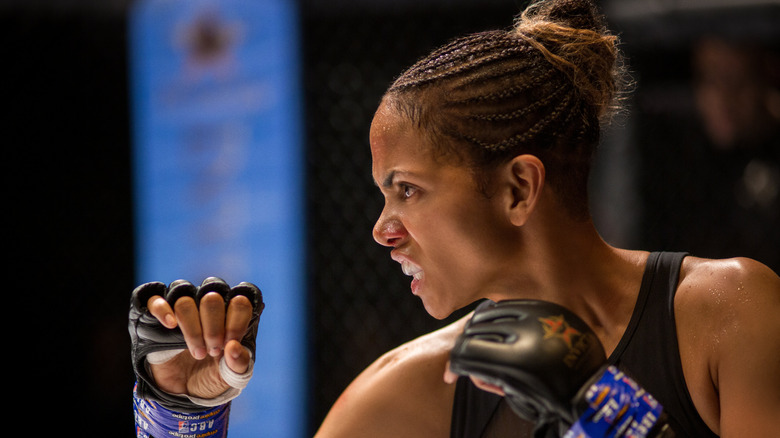 Jackie bares her teeth in 