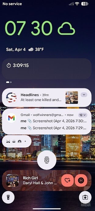 The lozenge at the bottom of the screen is an example of what you can get from the Now Playing feature on a Pixel. | Image by PhoneArena - Google listens to Pixel users, returns a feature it just took away last month