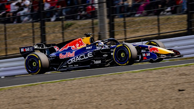Formula 1 driver Max Verstappen of Oracle Red Bull Racing competes during the Formula 1 Japan Suzuka race at the Suzuka Formula 1 circuit in Suzuka, Japan, on March 29, 2025. (Photo by Marcel van Dorst/EYE4IMAGES/NurPhoto via Getty Images)